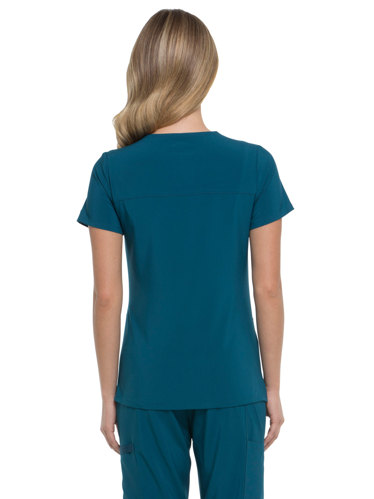 Women's 2-Pocket Contemporary Scrub Top