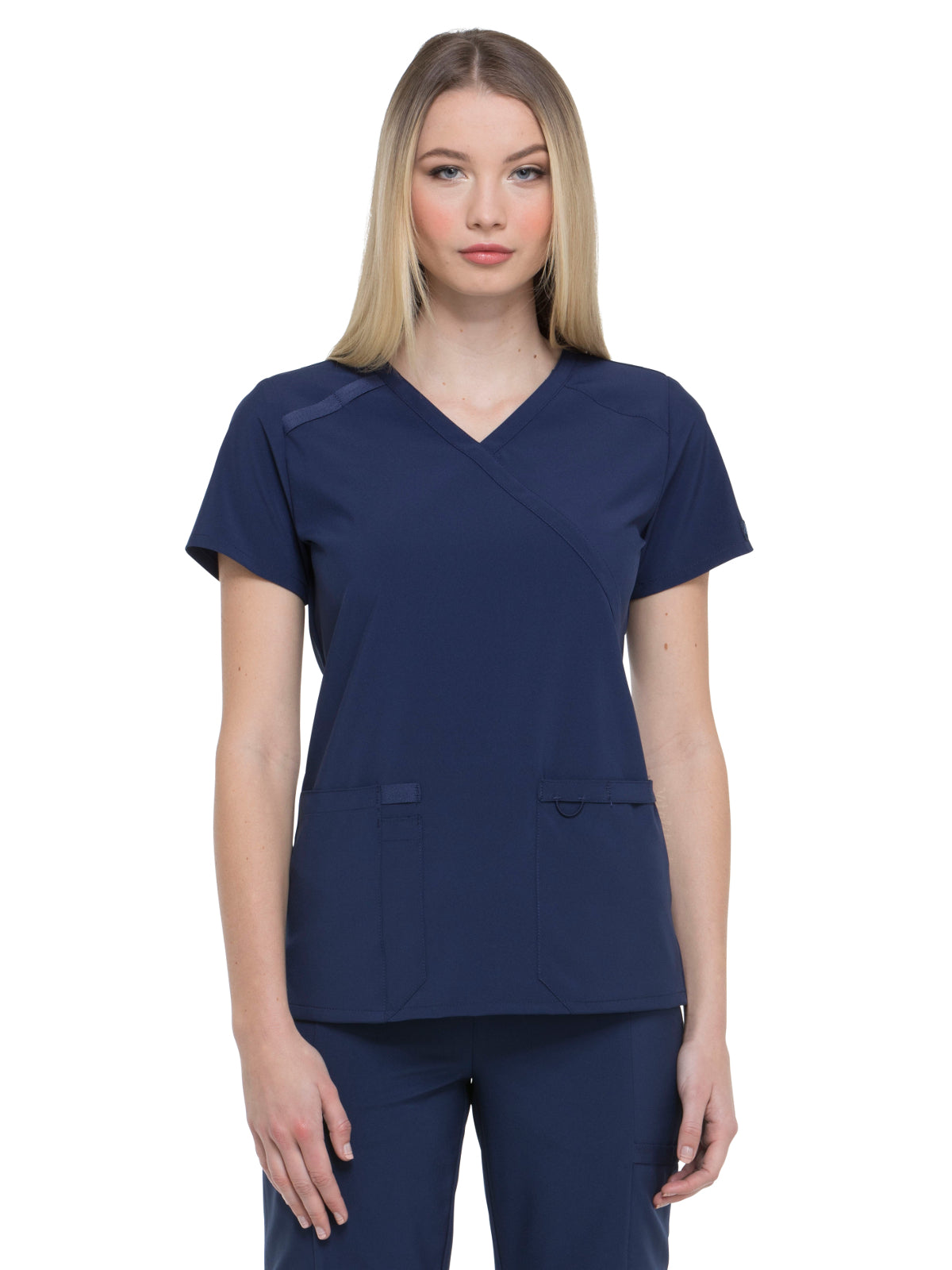 Women's 2-Pocket Contemporary Scrub Top