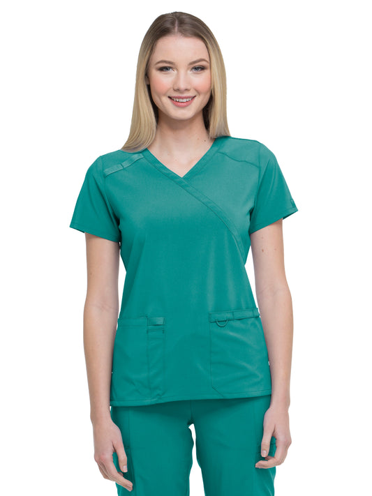 Women's 2-Pocket Contemporary Scrub Top