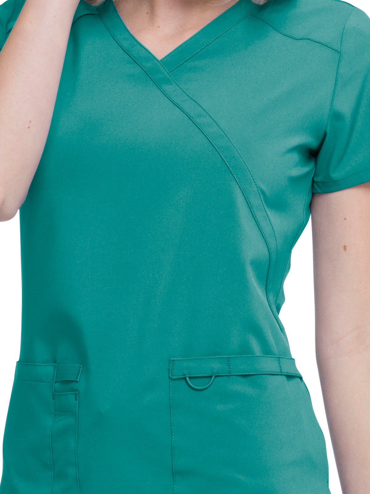 Women's 2-Pocket Contemporary Scrub Top