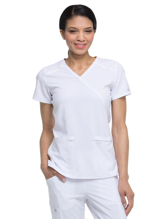 Women's 2-Pocket Contemporary Scrub Top