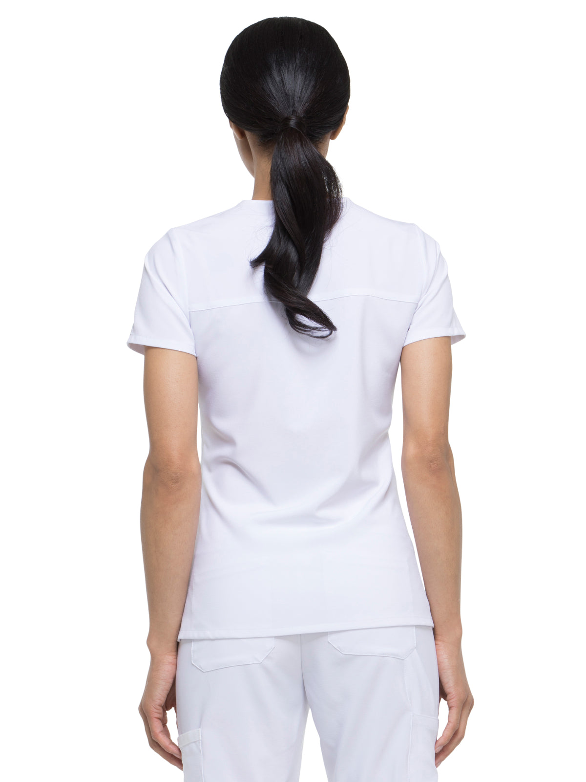 Women's 2-Pocket Contemporary Scrub Top