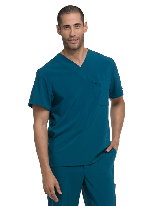 Men's 1-Pocket Tuckable V-Neck Scrub Top