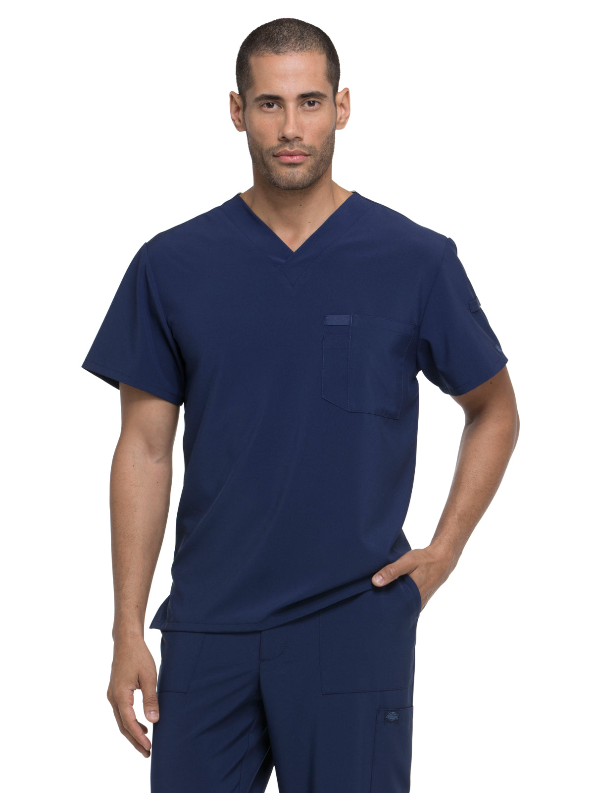 Men's 1-Pocket Tuckable V-Neck Scrub Top