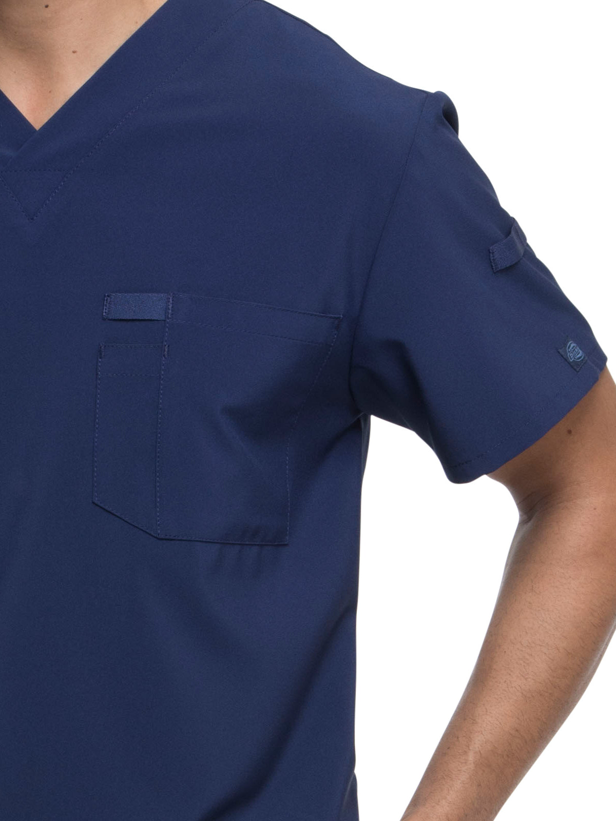 Men's 1-Pocket Tuckable V-Neck Scrub Top