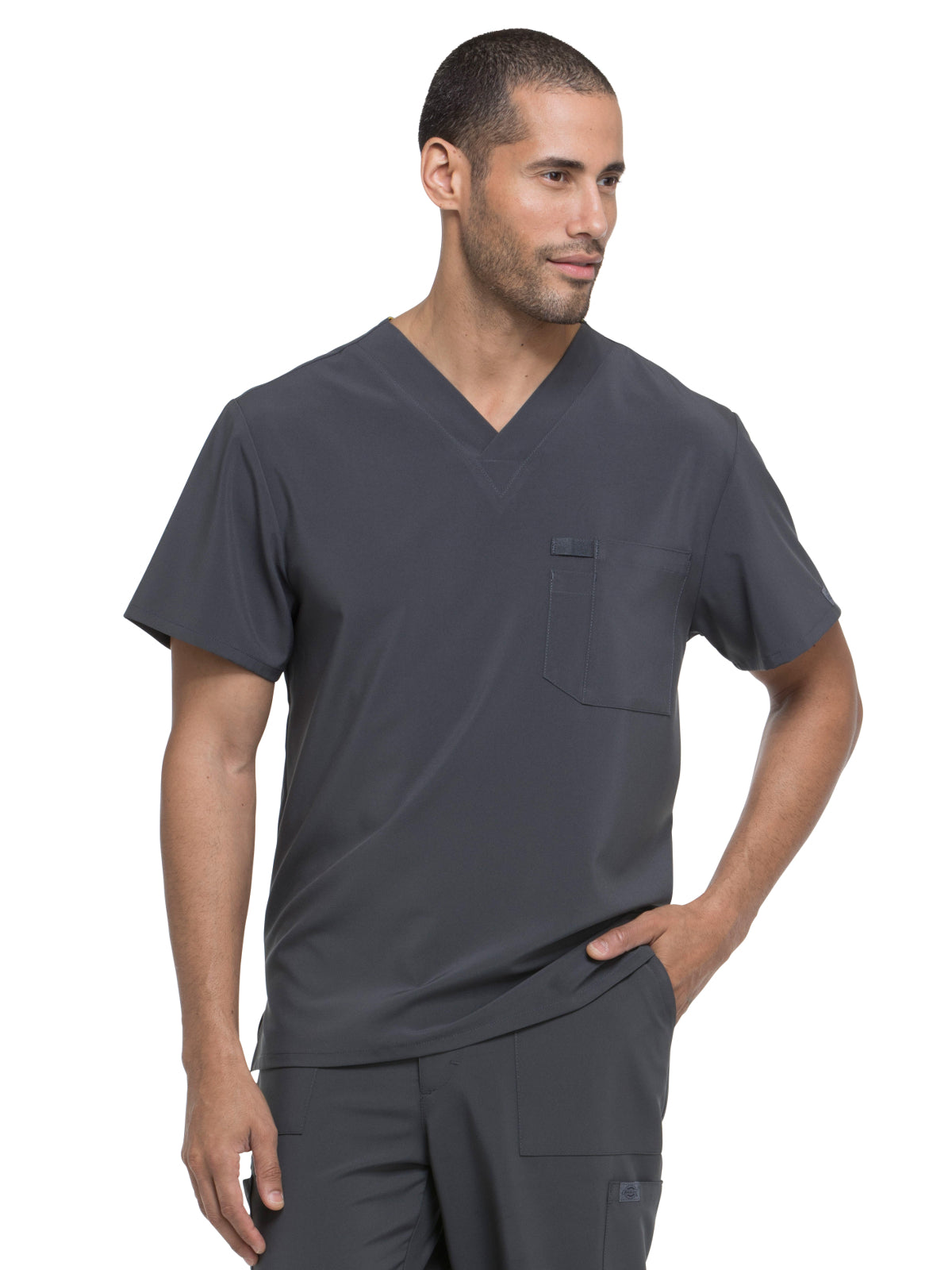 Men's 1-Pocket Tuckable V-Neck Scrub Top