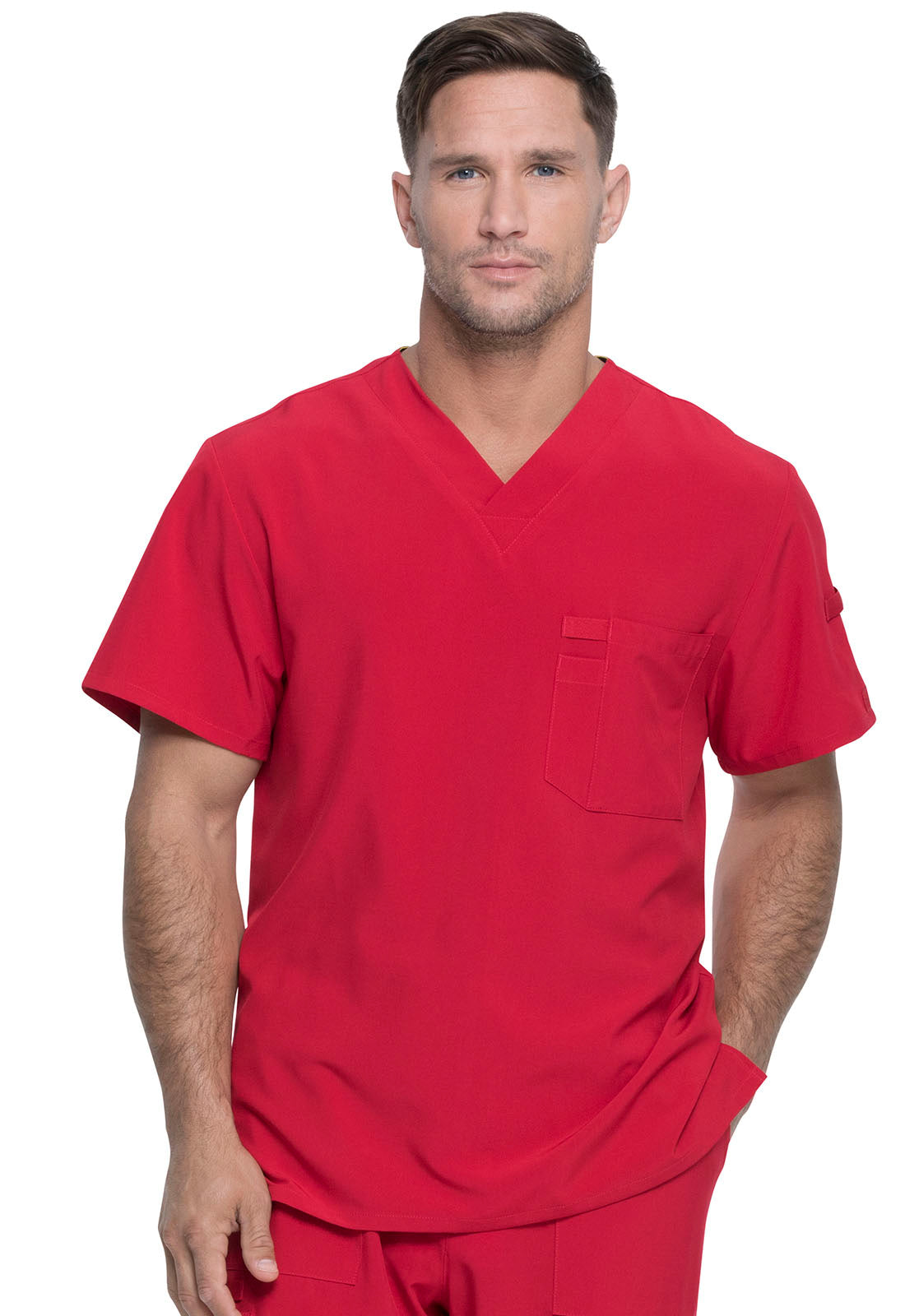 Men's 1-Pocket Tuckable V-Neck Scrub Top