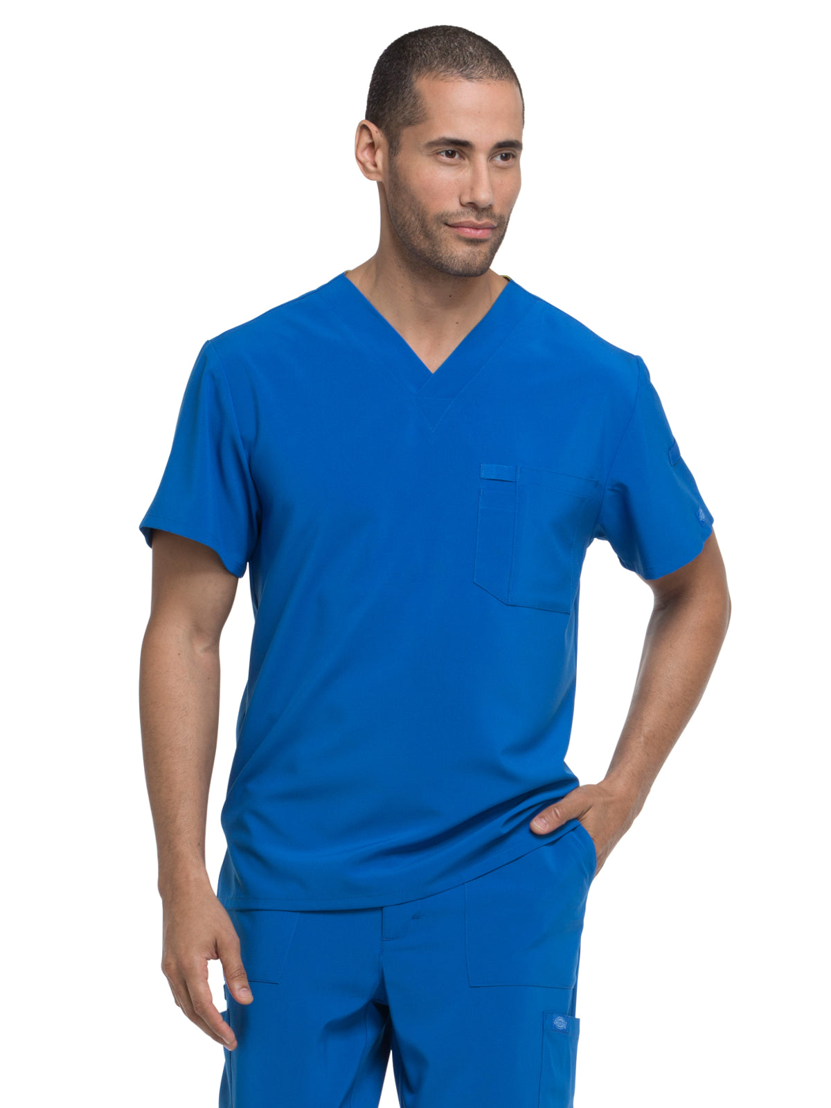 Men's 1-Pocket Tuckable V-Neck Scrub Top