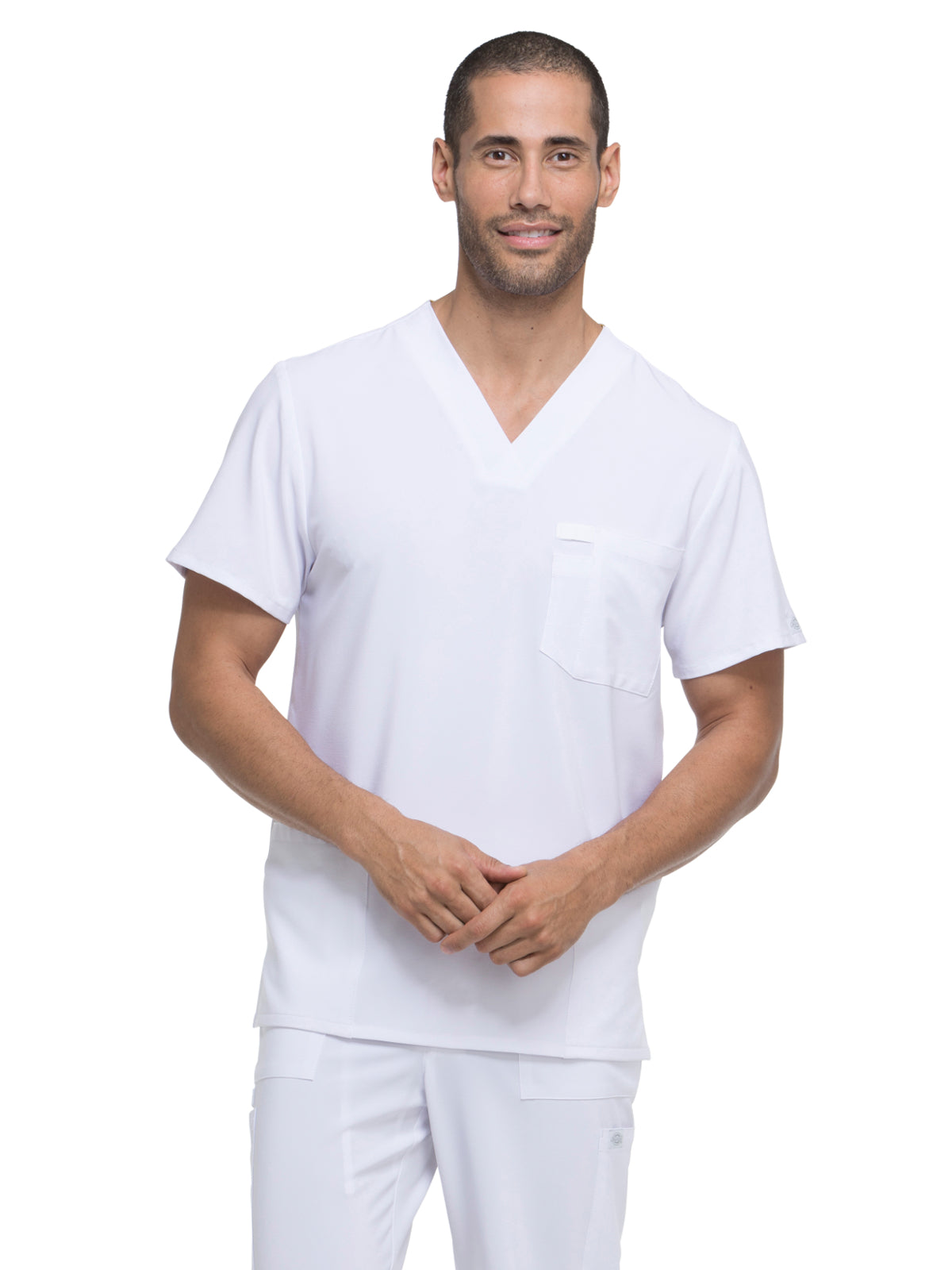 Men's Four-Pocket V-Neck Scrub Top