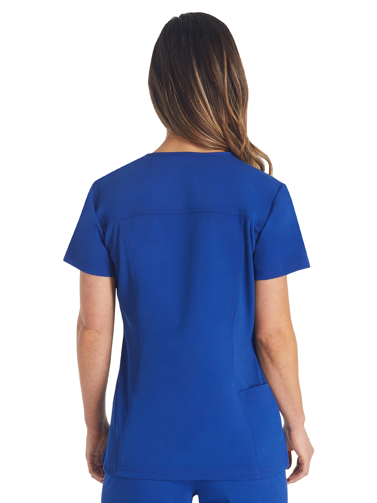 Women's 2-Pocket Notched V-Neck Scrub Top