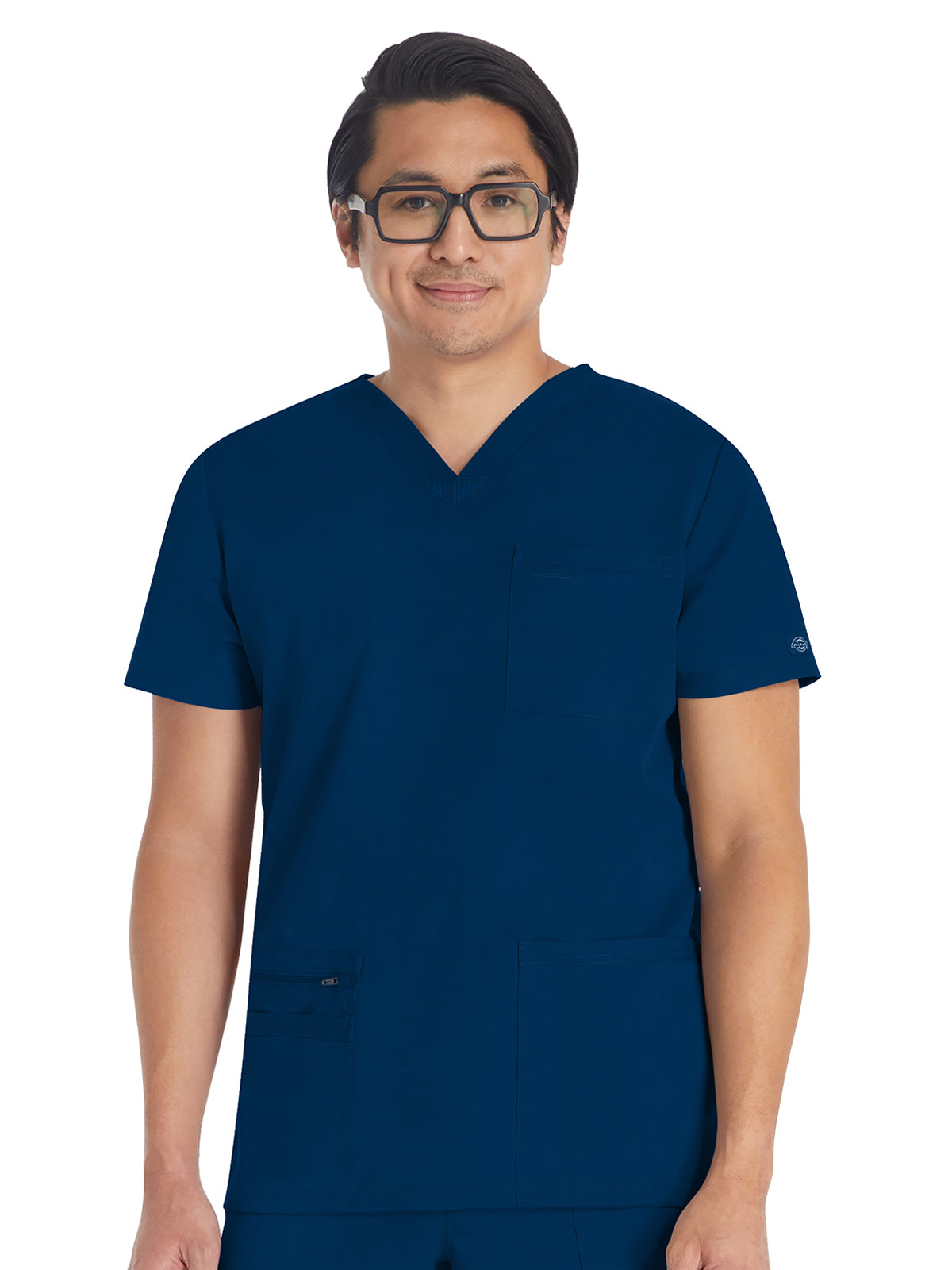 Men's 4-Pocket V-Neck Scrub Top