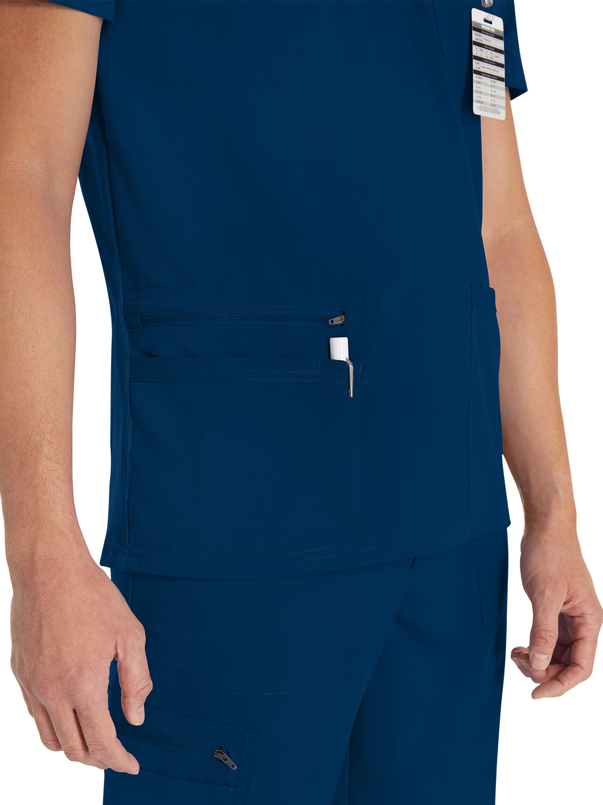 Men's 4-Pocket V-Neck Scrub Top