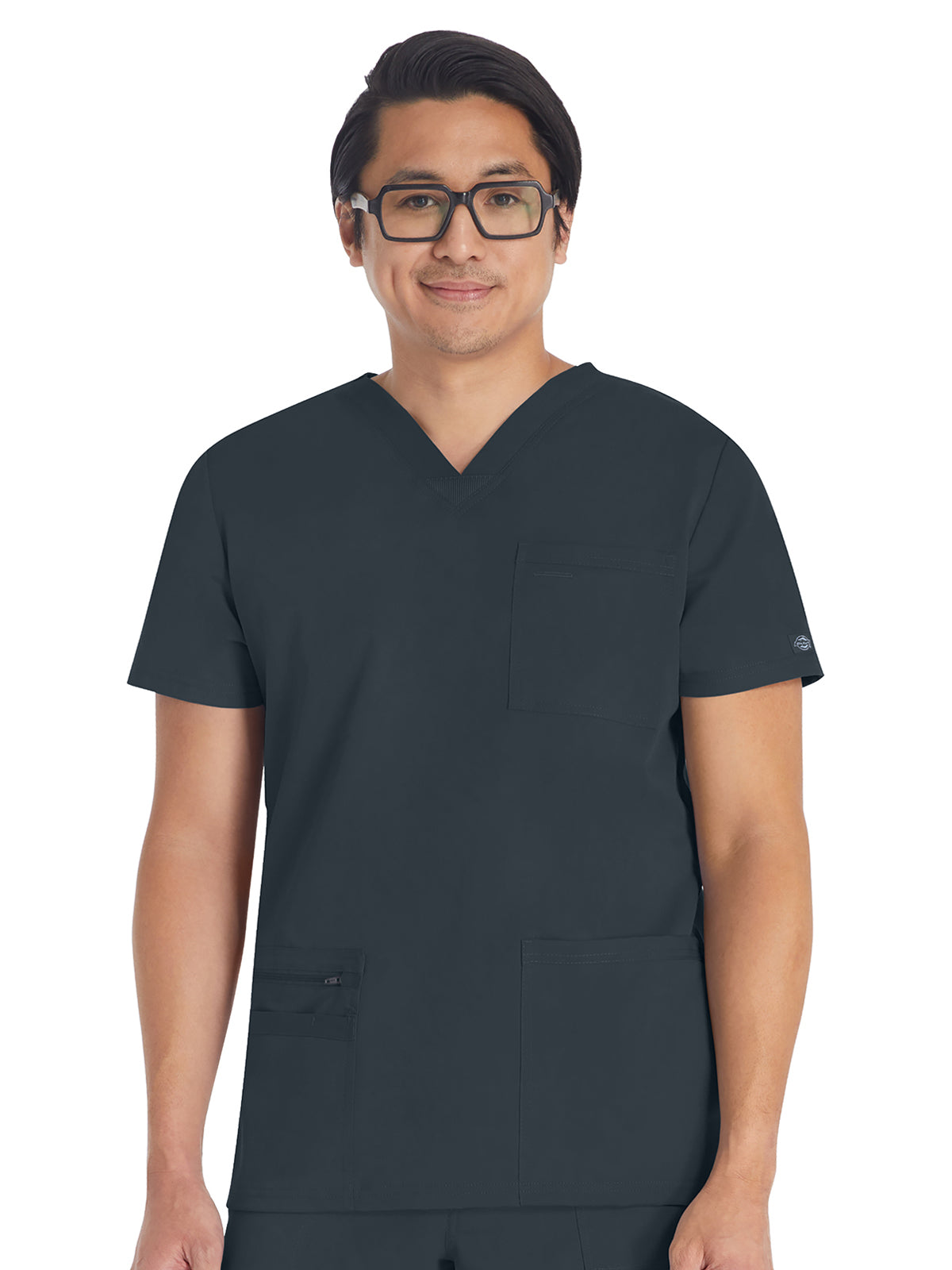 Men's 4-Pocket V-Neck Scrub Top