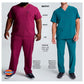 Men's 1-Pocket Round Neck Scrub Top