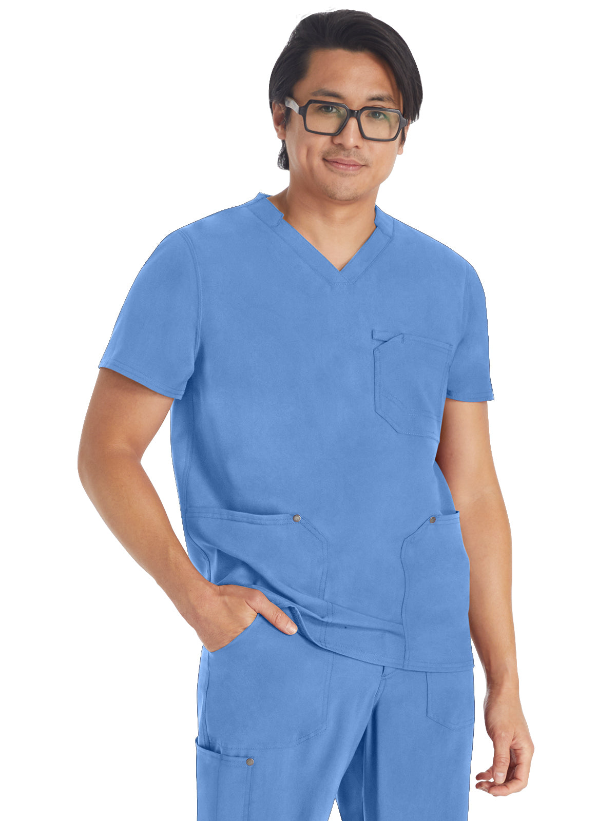 Men's 3-Pocket V-Neck Scrub Top