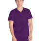 Men's 3-Pocket V-Neck Top - DK677 - Eggplant