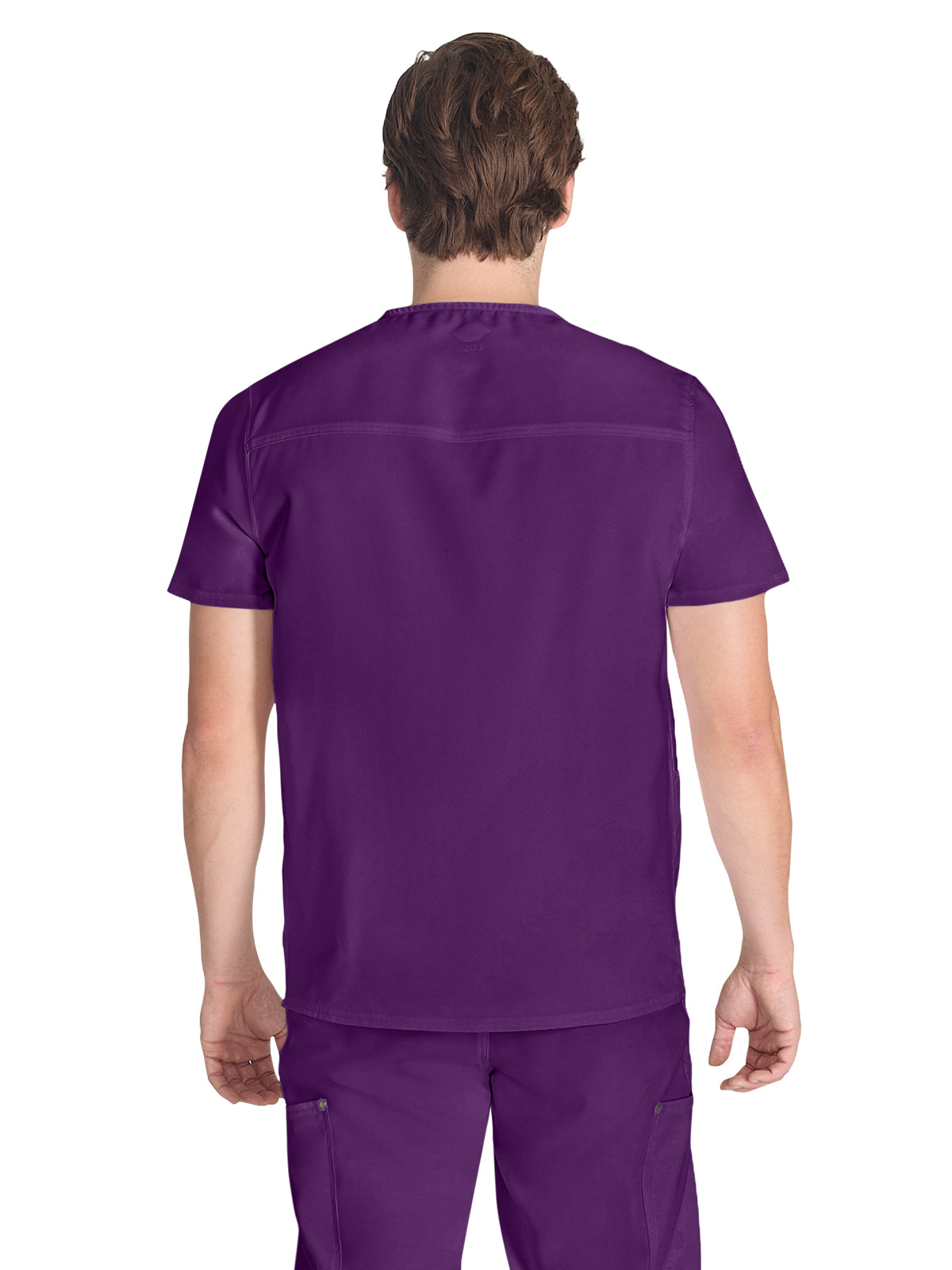 Men's 3-Pocket V-Neck Top - DK677 - Eggplant