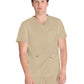 Men's 3-Pocket V-Neck Top - DK677 - Khaki