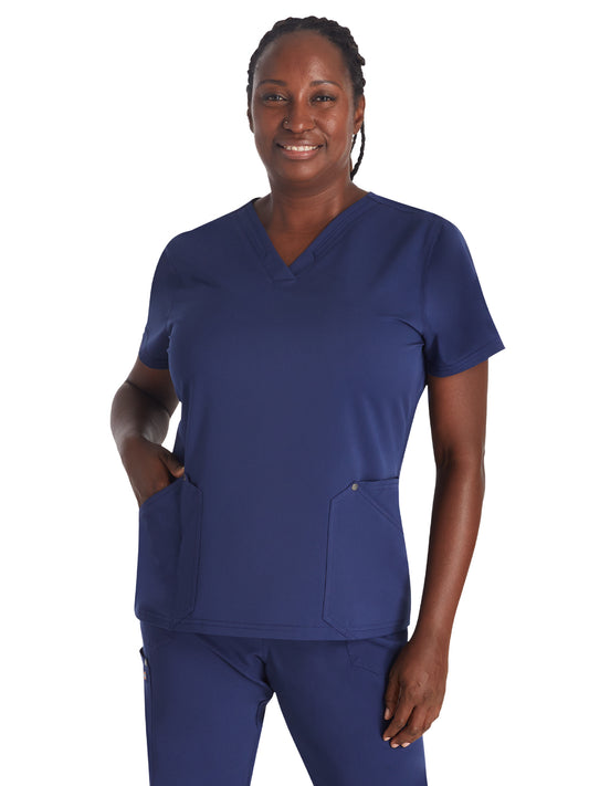 Women's 4-Pocket V-Neck Scrub Top