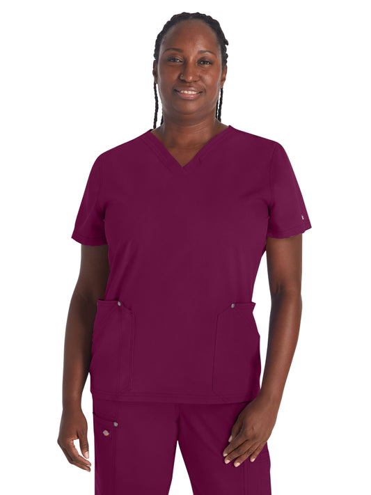 Women's 4-Pocket V-Neck Scrub Top