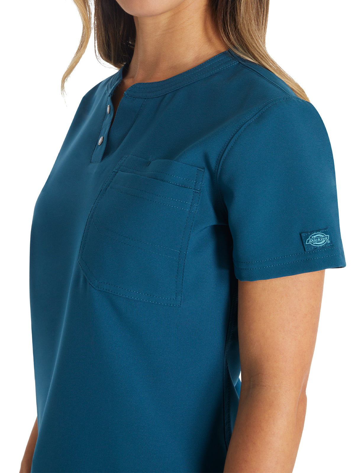 Women's 1-Pocket Henley Top