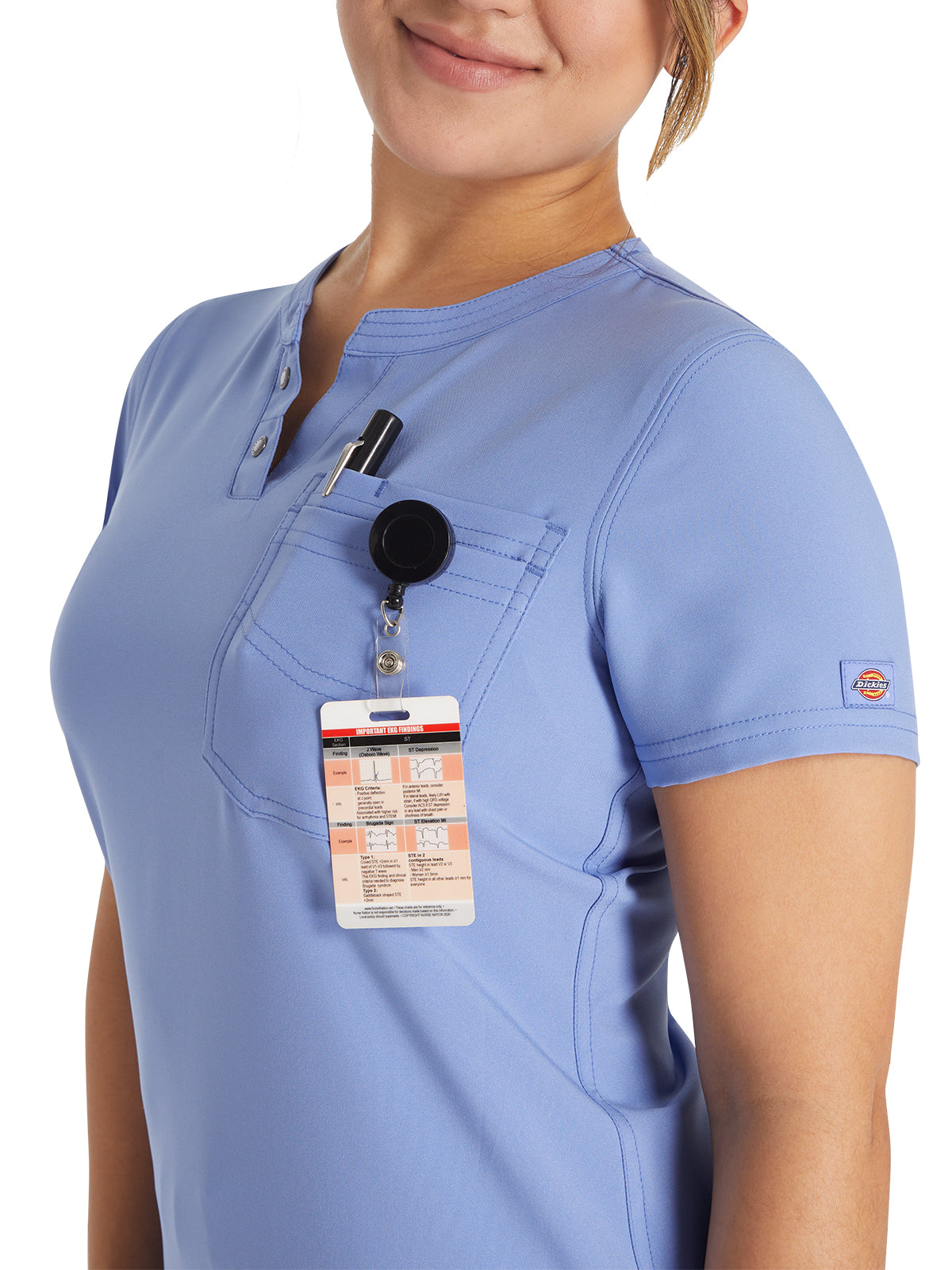 Women's 1-Pocket Henley Top