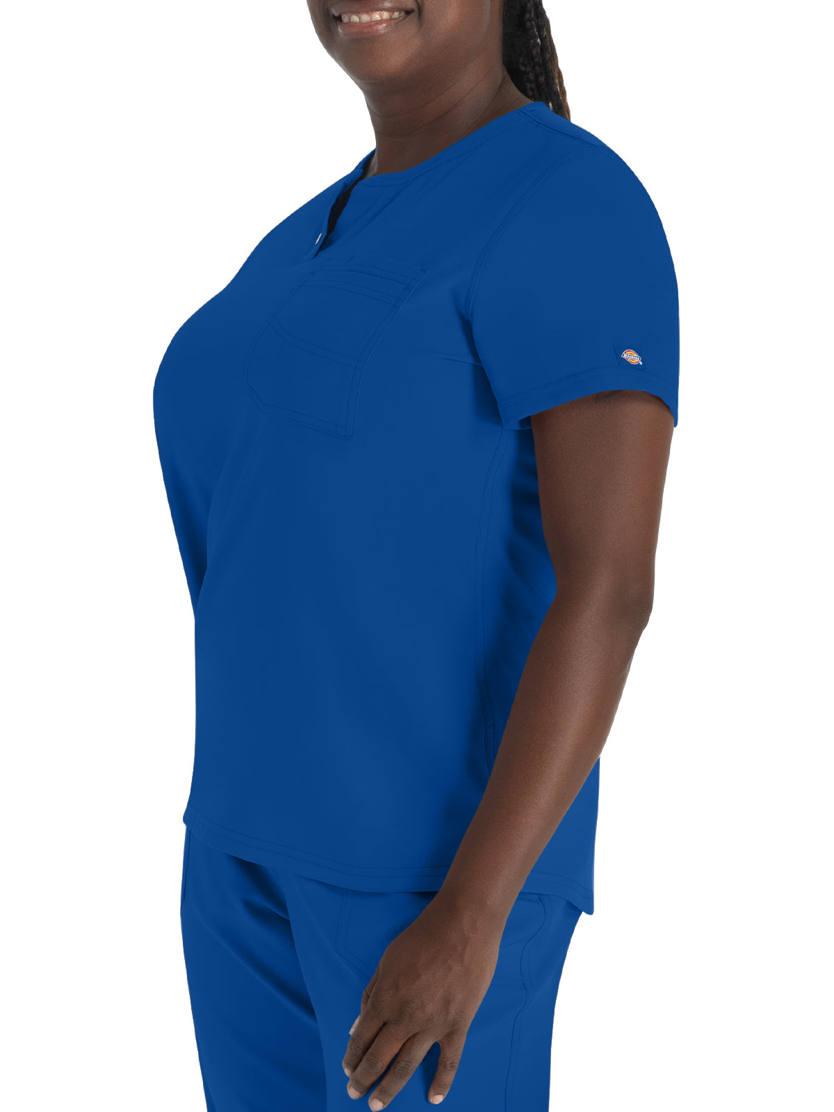 Women's 1-Pocket Henley Scrub Top