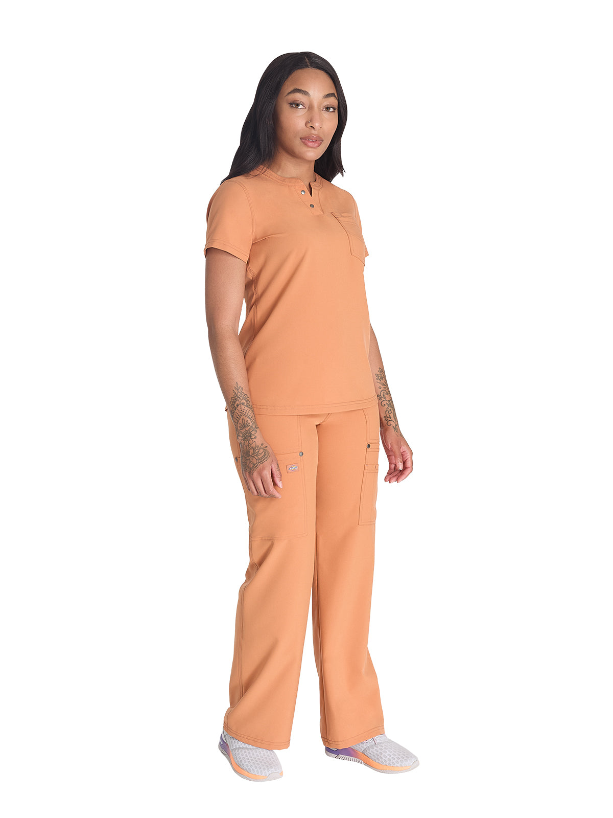 Women's 1-Pocket Henley Scrub Top