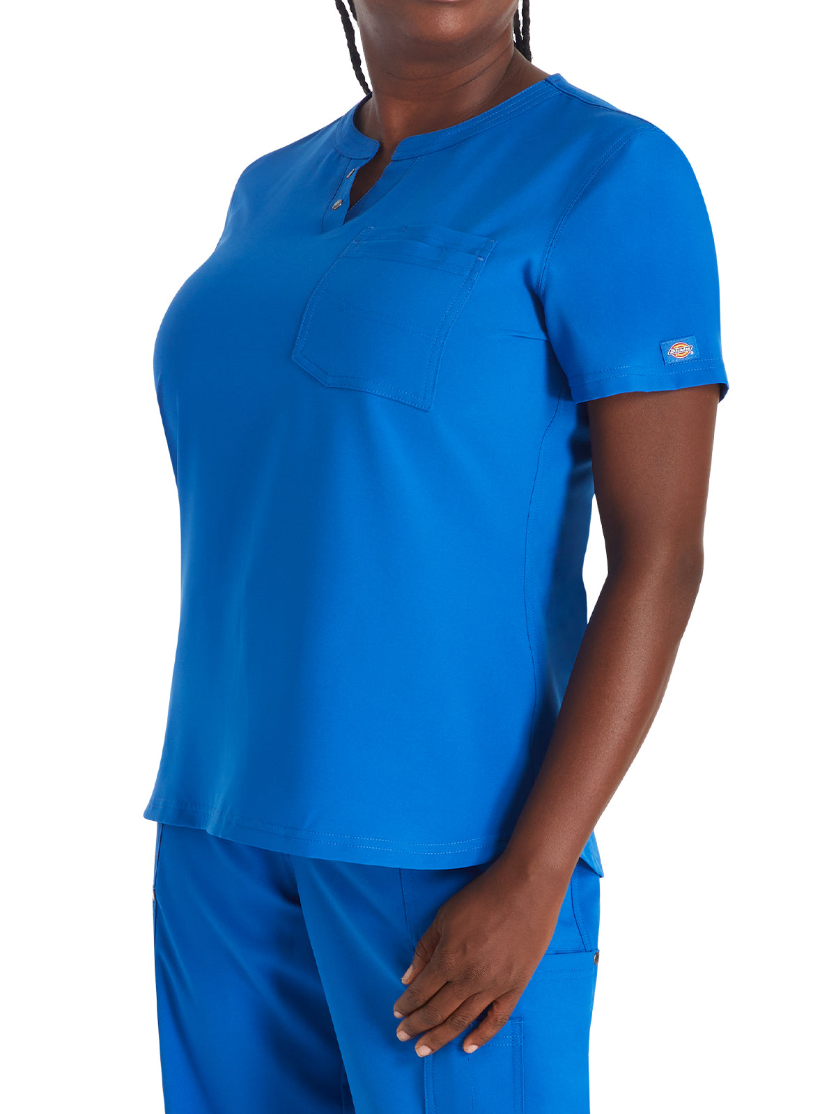 Women's 1-Pocket Henley Scrub Top