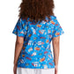 Women's 4-Pocket V-Neck Print Scrub Top