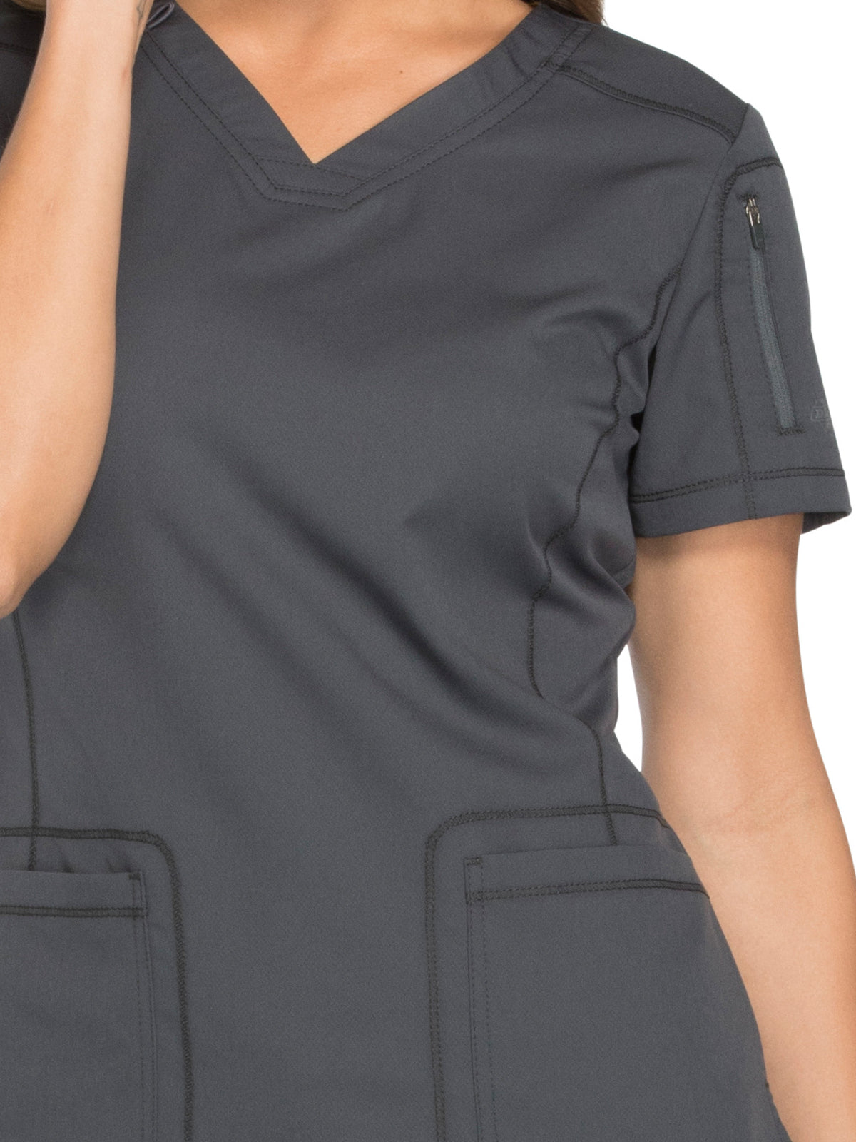 Women's 3-Pocket V-Neck Scrub Top