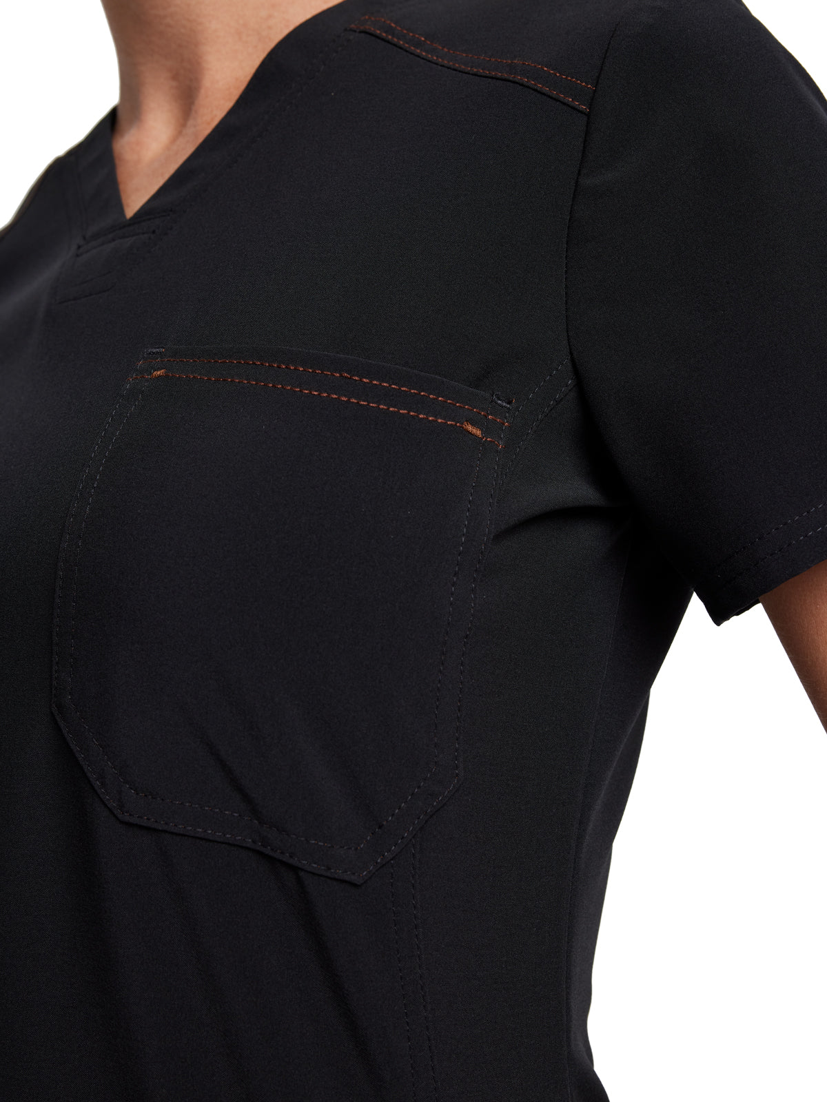 Women's Tuckable One Pocket V-Neck Top