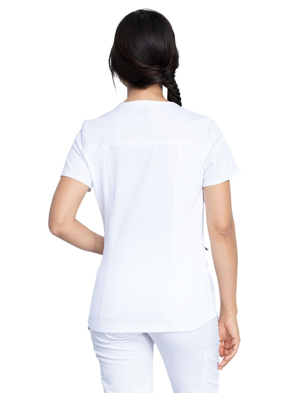 Women's 5-Pocket Rib Knit V-Neck Scrub Top