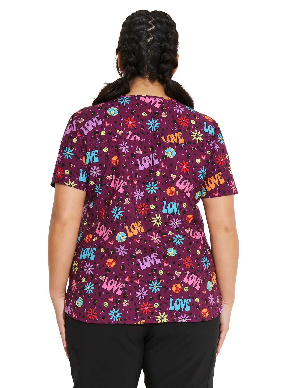 Women's V-Neck Print Top