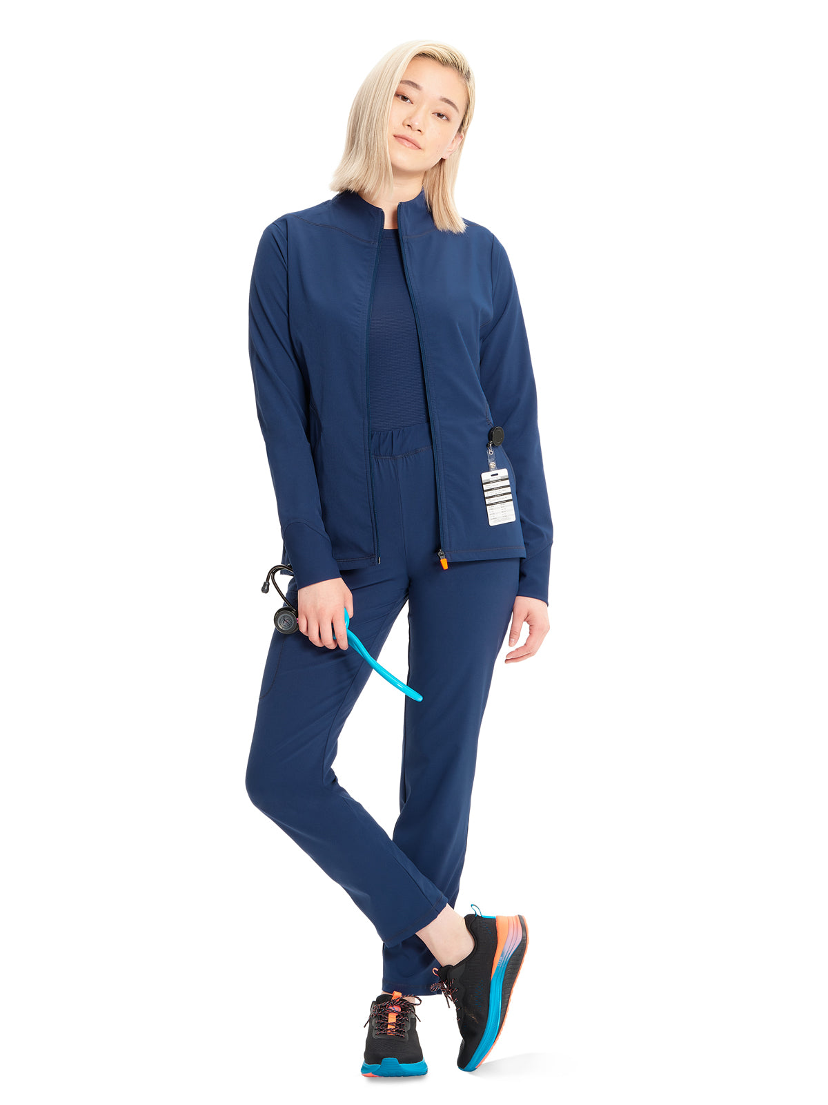 Women's Zip-Front Scrub Jacket