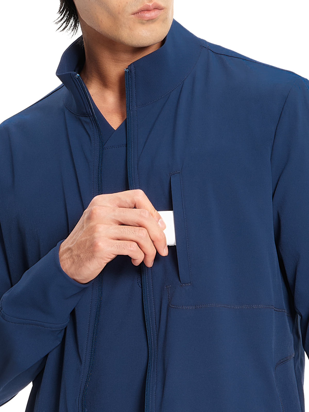 Men's Zip Front Scrub Jacket