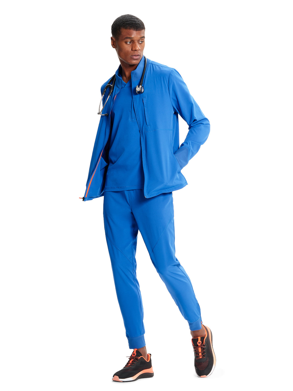 Men's Zip Front Scrub Jacket