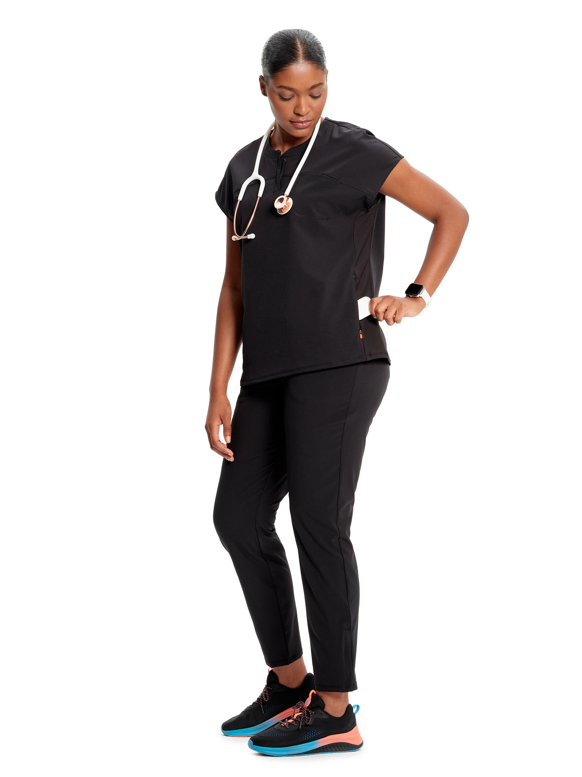 Women's Henley Scrub Top