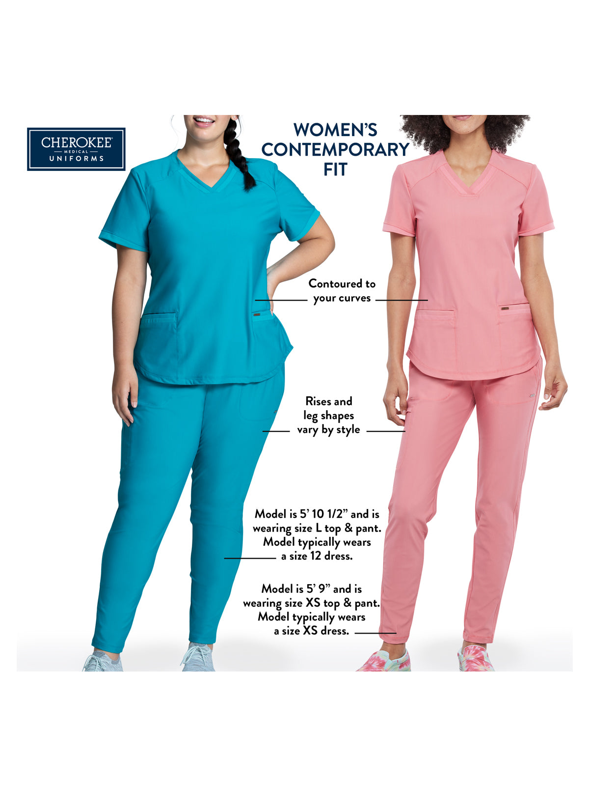 Women's Henley Scrub Top