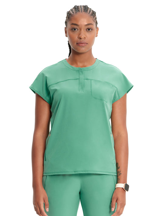 Women's Henley Scrub Top