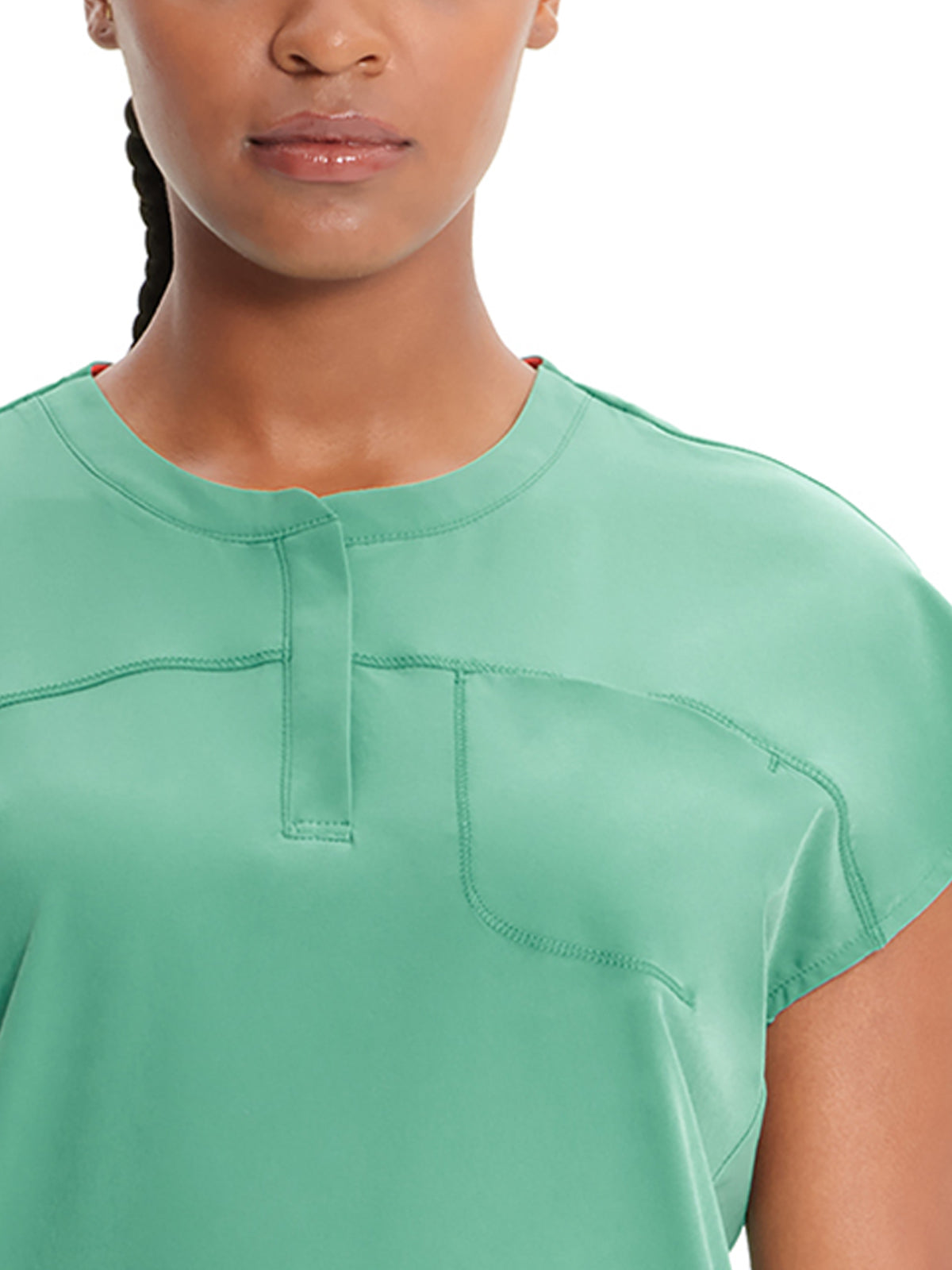 Women's Henley Scrub Top