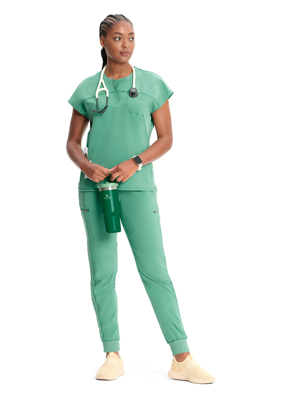 Women's Henley Scrub Top