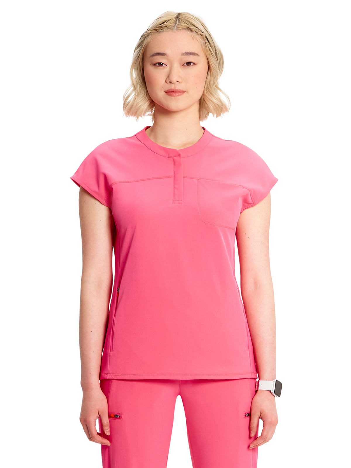 Women's Henley Scrub Top