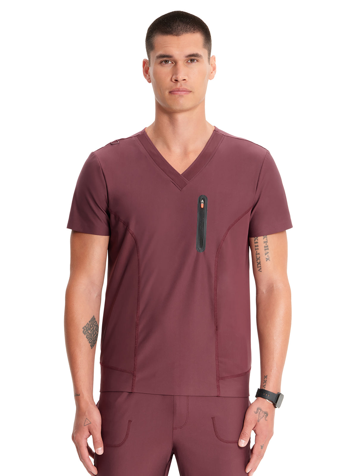 Men's 3-Pocket V-Neck Scrub Top