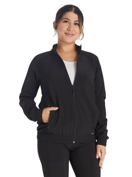 Women's 2-Pocket Zip Front Scrub Jacket