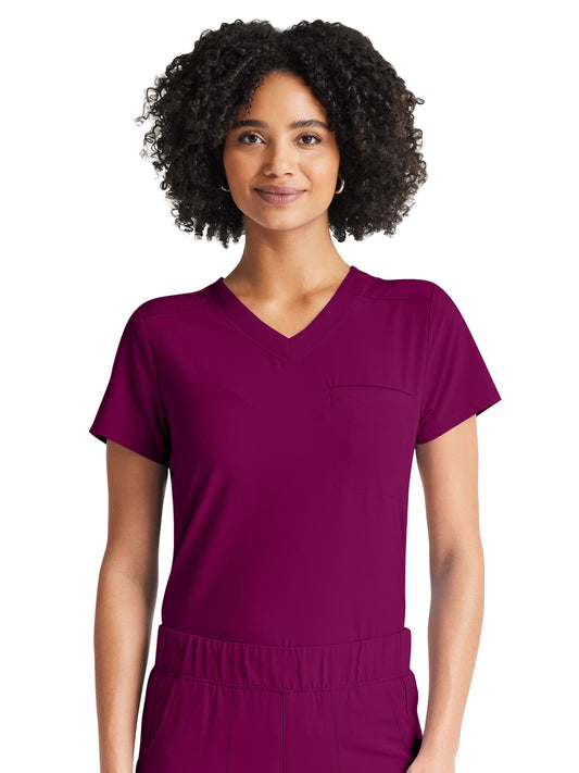 Women's 2-Pocket Tuckable V-Neck Scrub Top