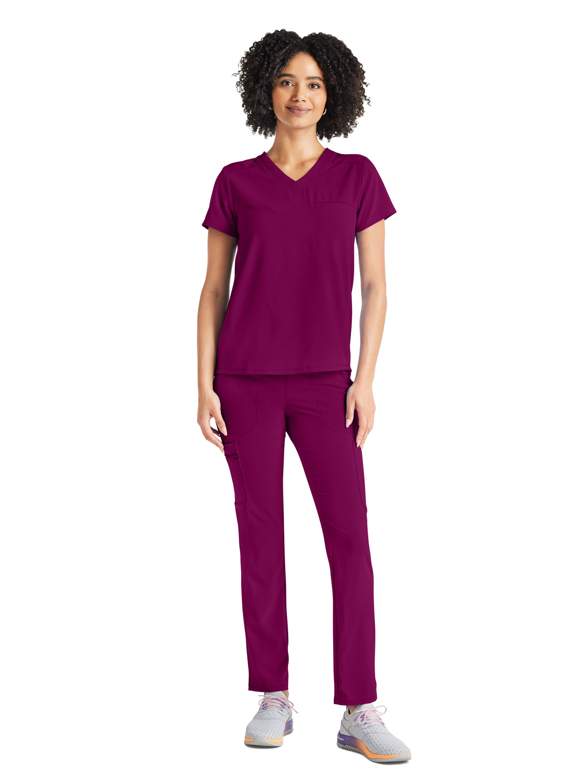 Women's 2-Pocket Tuckable V-Neck Scrub Top