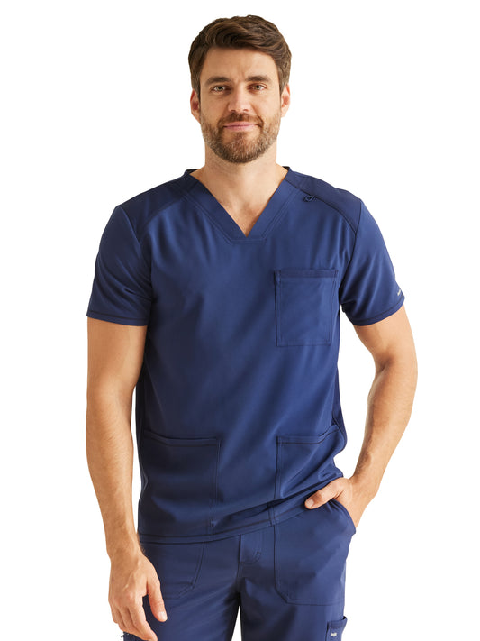 Men's 3-Pocket V-Neck Scrub Top