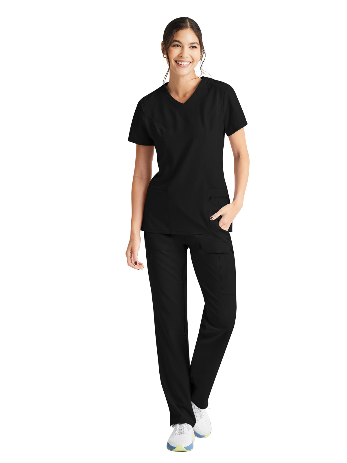 Women's 4-Pocket V-Neck Scrub Top