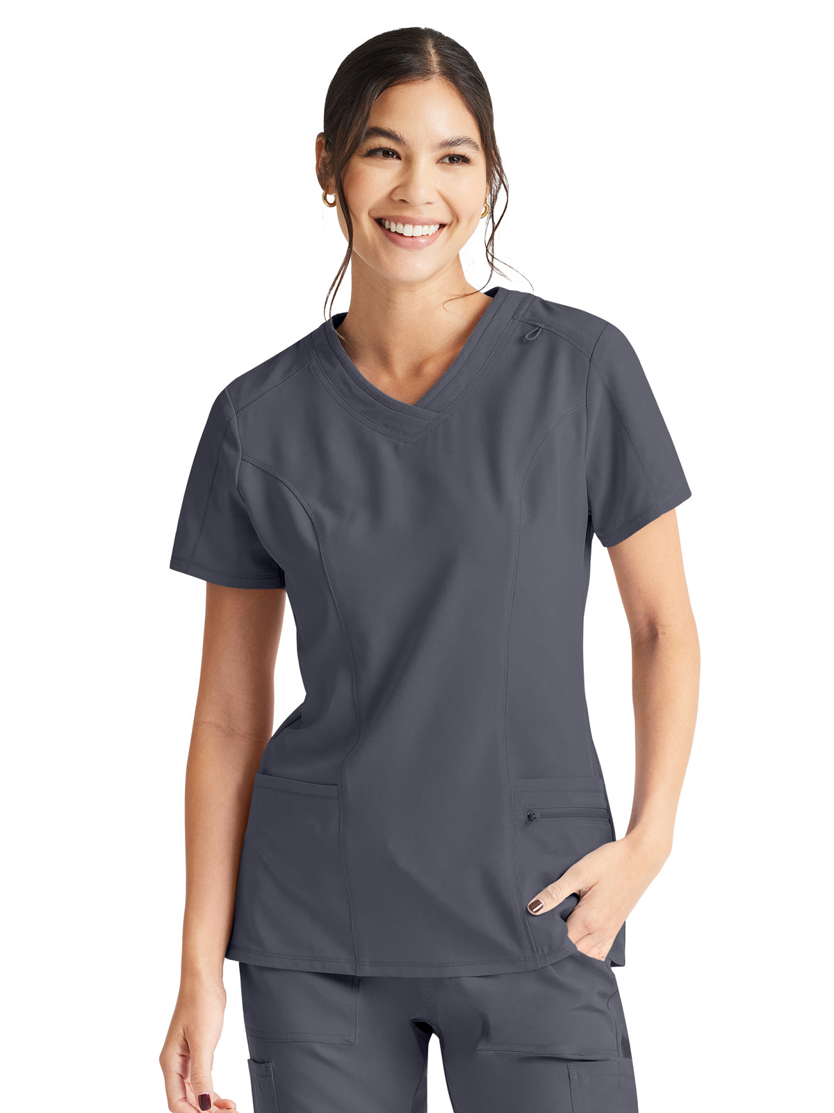 Women's 4-Pocket V-Neck Top